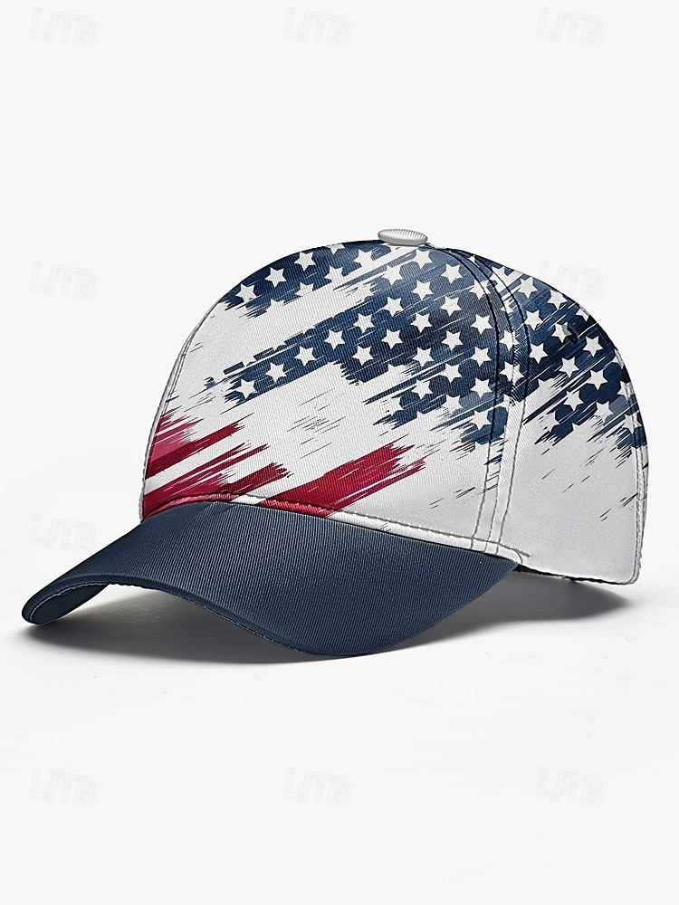 Pánská baseballová čepice s americkou vlajkou – vlastenecká nastavitelná čepice s potiskem USA s motivem distorted usa pro outdoorové sporty, 4. července a běžné nošení 2025 - $14.99 –P3