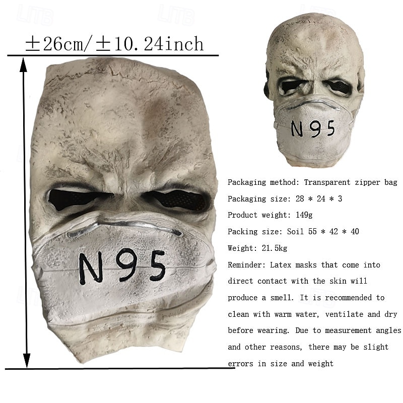 Halloween Virus Mask For Adults Realistic Scary Costumes Latex Face Mask, Creepy Pandemic Horror Mask, Spooky Disease Outbreak Party Prop 2025 - $24.99 –P9