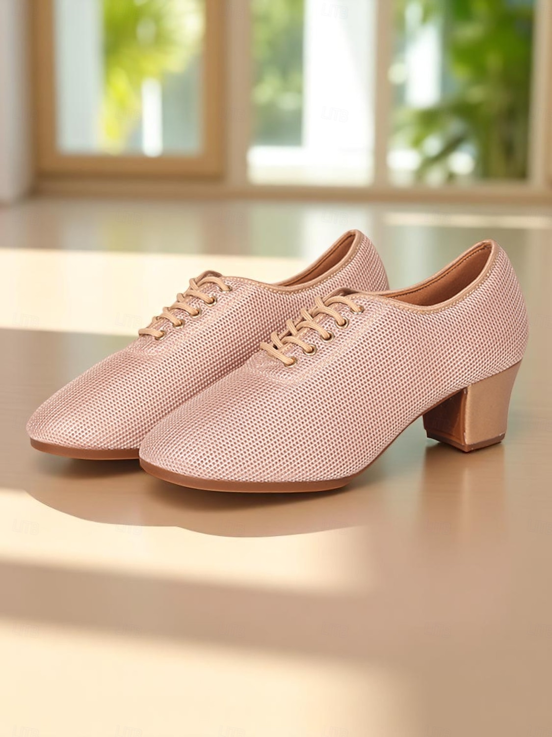Women's Mesh Lace-Up Ballroom Dance Shoes with Low Heel, Breathable Professional Practice Footwear for Latin and Waltz Performance 2025 - $29.99 –P1