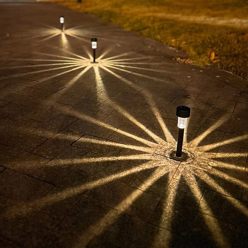 10/20 peças de luzes solares LED para áreas externas, luzes de aço inoxidável com interruptor automático de mudança de cor, adequadas para jardim, entrada de garagem, gramado, natal, dia das bruxas, de 2025 por $20.99 –P4