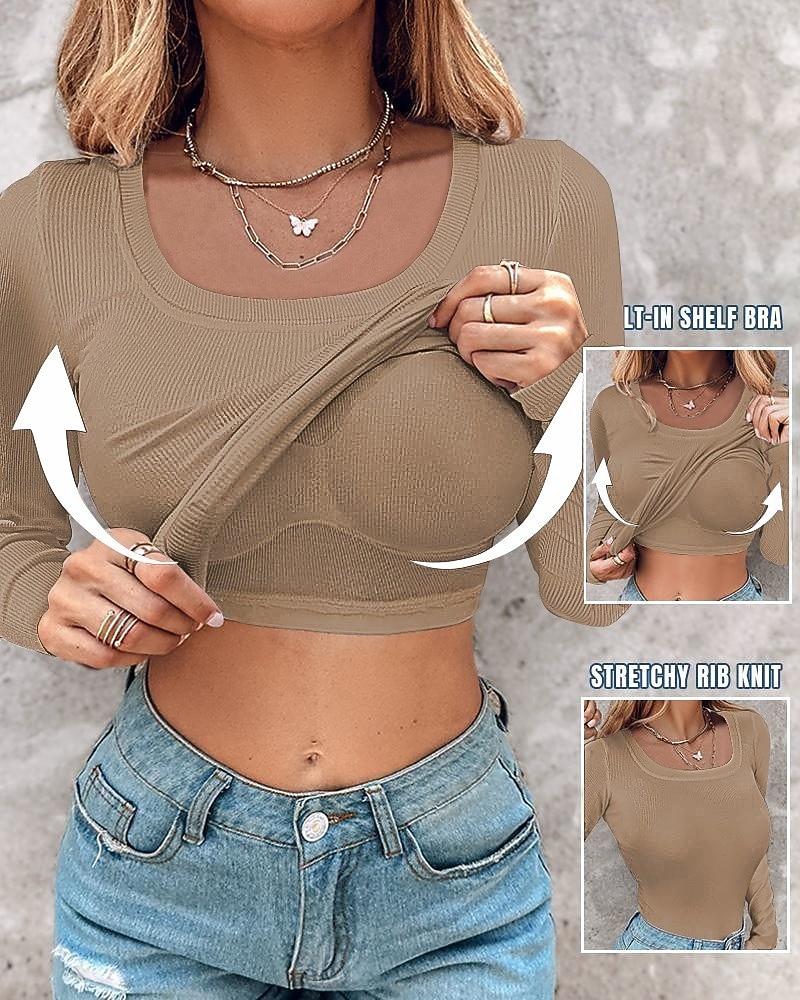 Damen T Shirt T-Shirt Einfach Mode Stilvoll Klassisch Langarm Rundhalsausschnitt Normale Oberteile Täglich Ausgehen Wochenende Schwarz Rote Grün Khaki Grau Sommer Frühling Herbst 2026 - $25.99 –P9