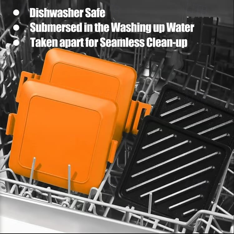 mikroaaltouunin paahtoleipägrilli, tarttumaton mikroaaltouunin voileipägrilli nopeaan aamiaiseen, helppokäyttöinen leivänpaahdin värilaatikolla, kannettava keittiöväline 2025 - $37.99 –P10