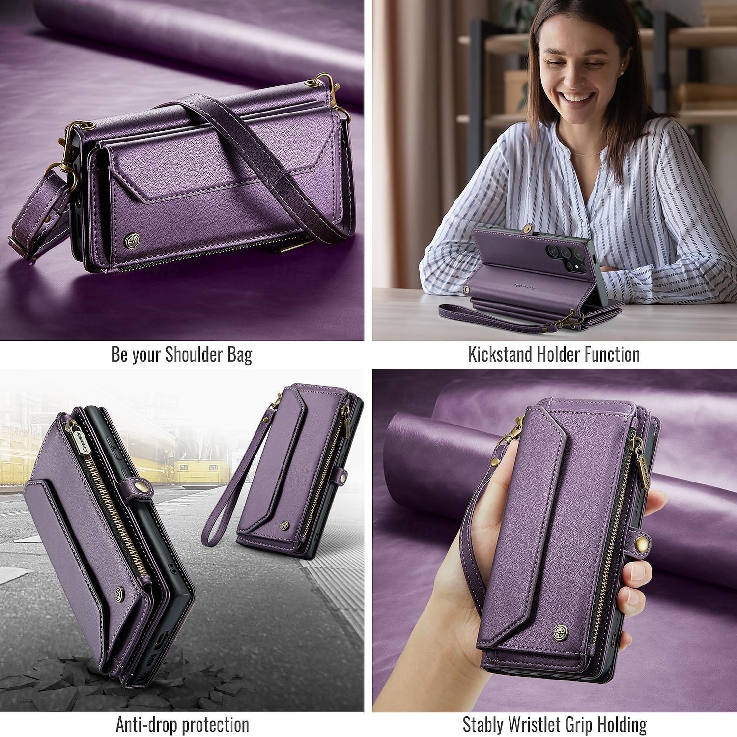 téléphone Coque Pour Samsung Galaxy S25 Ultra A55 A35 A25 A15 5G A72 A52 A32 A22 A12 S10 Plus Étui Portefeuille avec Lanière Avec Dragonne Support TPU faux cuir de 2025 ? $27.99 –P10