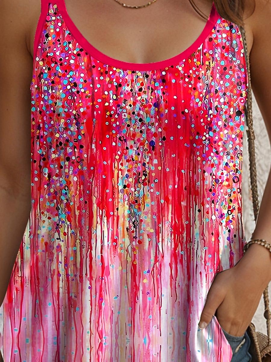 Pentru femei Camisole Tank Top Ombre Floral Grafic Epocă Stilat Fără manșon Scoateți gâtul Topuri obișnuite Zilnic Concediu Imprimeu Galben Roșu-aprins Albastru piscină Mov Trifoi Vară Primăvară 2025 - $17.99 –P3