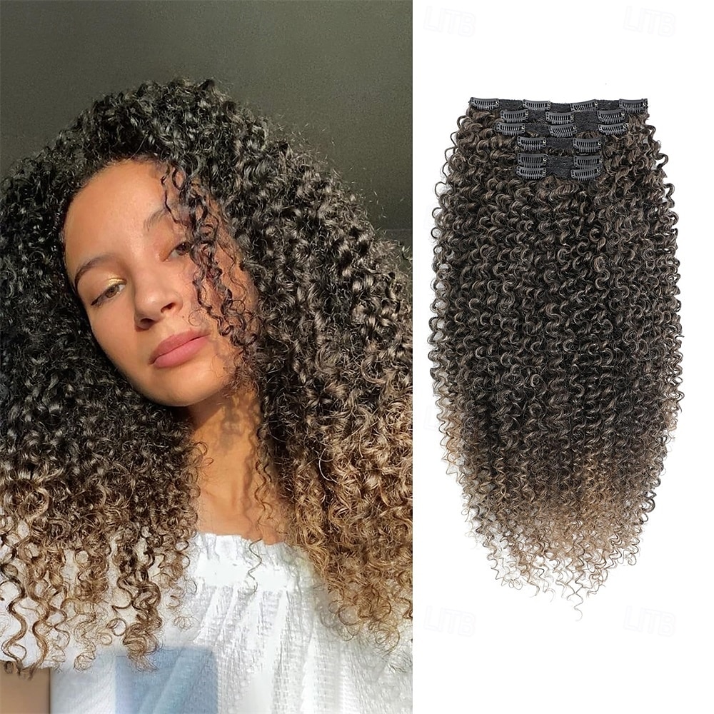 Krøllete klips i hårextensions urbeauty rosa mango 6 stk proteinsilke kinky krøllete hårextensions klips for svarte kvinner hår mykt naturlig slitesterkt lett lang levetid 2025 - $26.99 –P3