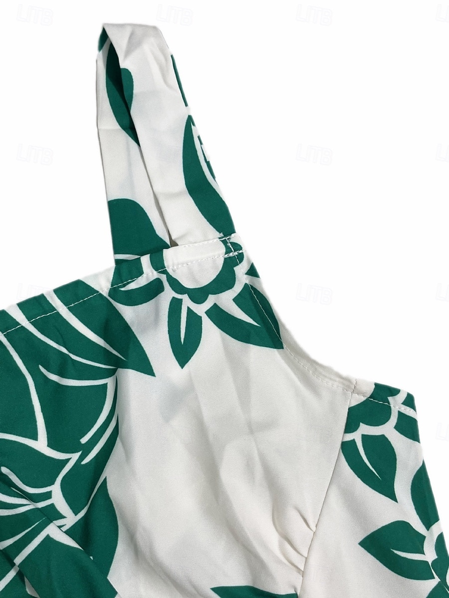 Női Maxiruha A vonalú ruha Slip ruha Szabadság Alkalmi Boho Szabadtéri Alkalmi Normál Virágos Ujjatlan Spagettipánt Sötétkék Medence Lóhere Nyár Tavasz 2025 - $34.99 –P15