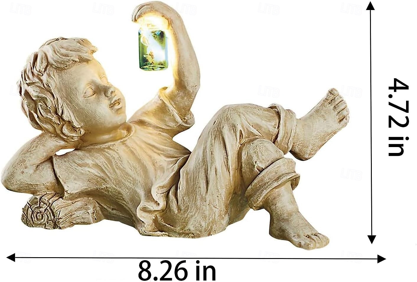 2025年 1個の屋外ソーラー景観ライト、横たわる男の子、横たわる女の子、光るホタル、田舎の中庭、庭の小道、芝生の装飾ライト コレクション – $24.99 –P2