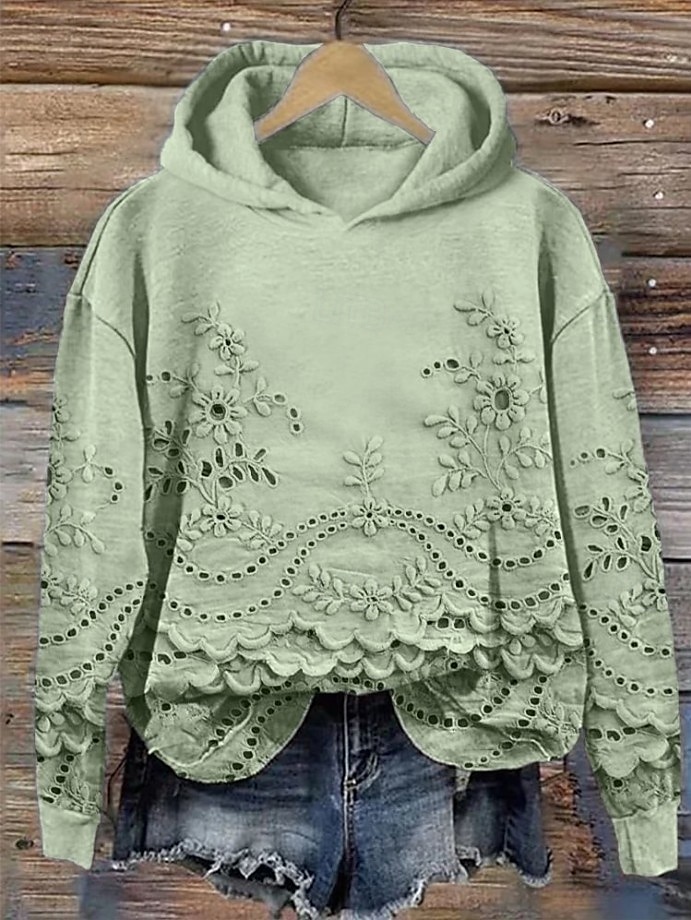 Femmes Sweat à capuche Fleuri Élégant Chaud Mode manche longue À capuche Hauts Réguliers Rue Tenue Quotidienne Imprimé Blanche Rose Claire Bleu Violet Vert Automne Hiver de 2025 ? $24.99 –P3