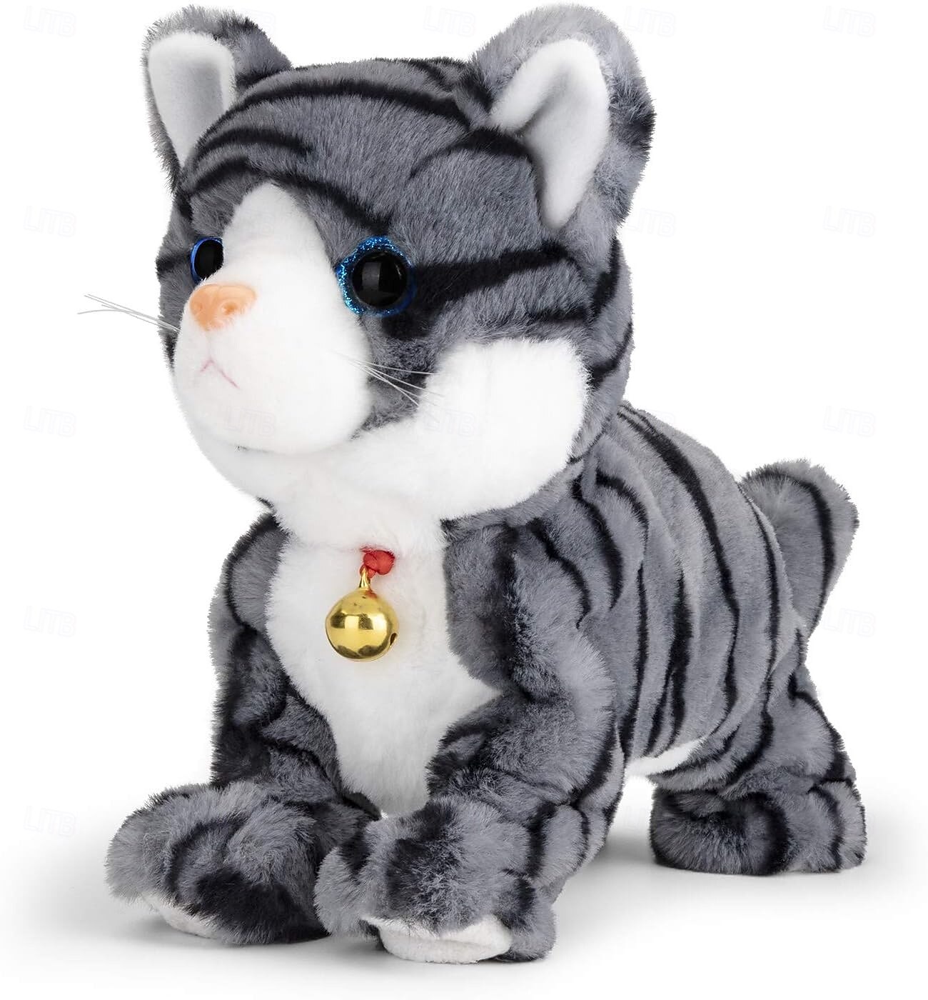 Interactief elektronisch knuffeldier - upgrade met led-licht, ogen, geanimeerde geluidsbesturing, elektronische huisdierenrobot, kat, kitten, speelgoed, cadeaus voor jongens &meisjes kinderverjaardag 2025 - $42.99 –P14