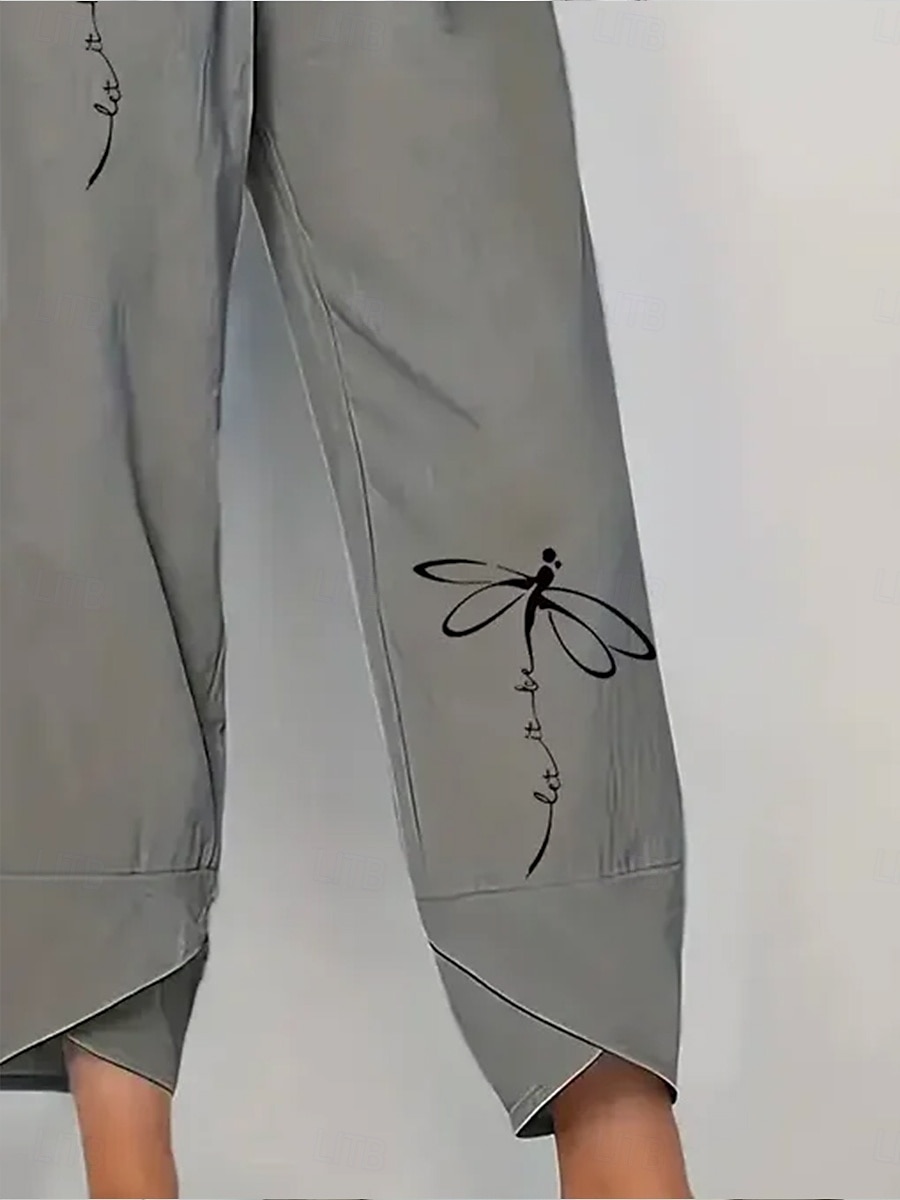 Per donna Chinos Pantaloni Larghi Vacanza Vintage Stile Etnico Lunghezza alla caviglia Vita Alta Grafico Coulisse Patchwork Ricamato Traspirante Micro-elastico Casuale Quotidiano Vacanza Bianco Cachi del 2026 a $24.99 –P3