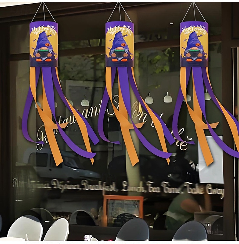 ανεμούρια για το Halloween, τρομακτικές κρεμαστές σημαίες ανεμούρων για το Halloween, διακοσμήσεις για το Halloween για εξωτερικό, εσωτερικό κήπο, είδη πάρτι, αυλή 2025 - $4.99 –P3