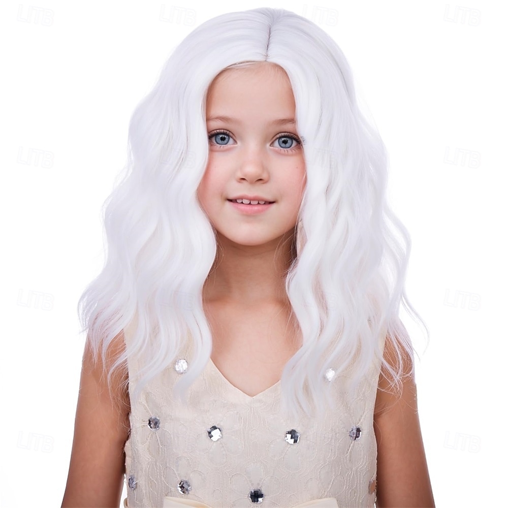 Dětská duhová paruka krátká vlnitá barevná paruka vícebarevná paruky dívčí syntetické cosplay halloweenské kostýmní paruky 2025 - $24.99 –P10
