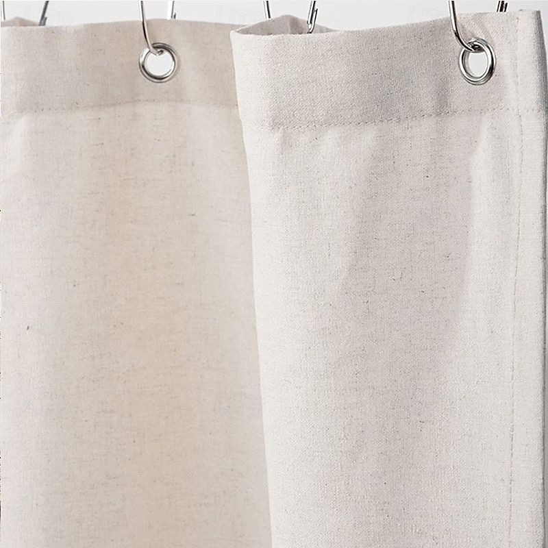 Rideau de douche farmhouse avec volants en lin texturé boho lavable en machine pour salle de bains de 2025 ? $16.99 –P4