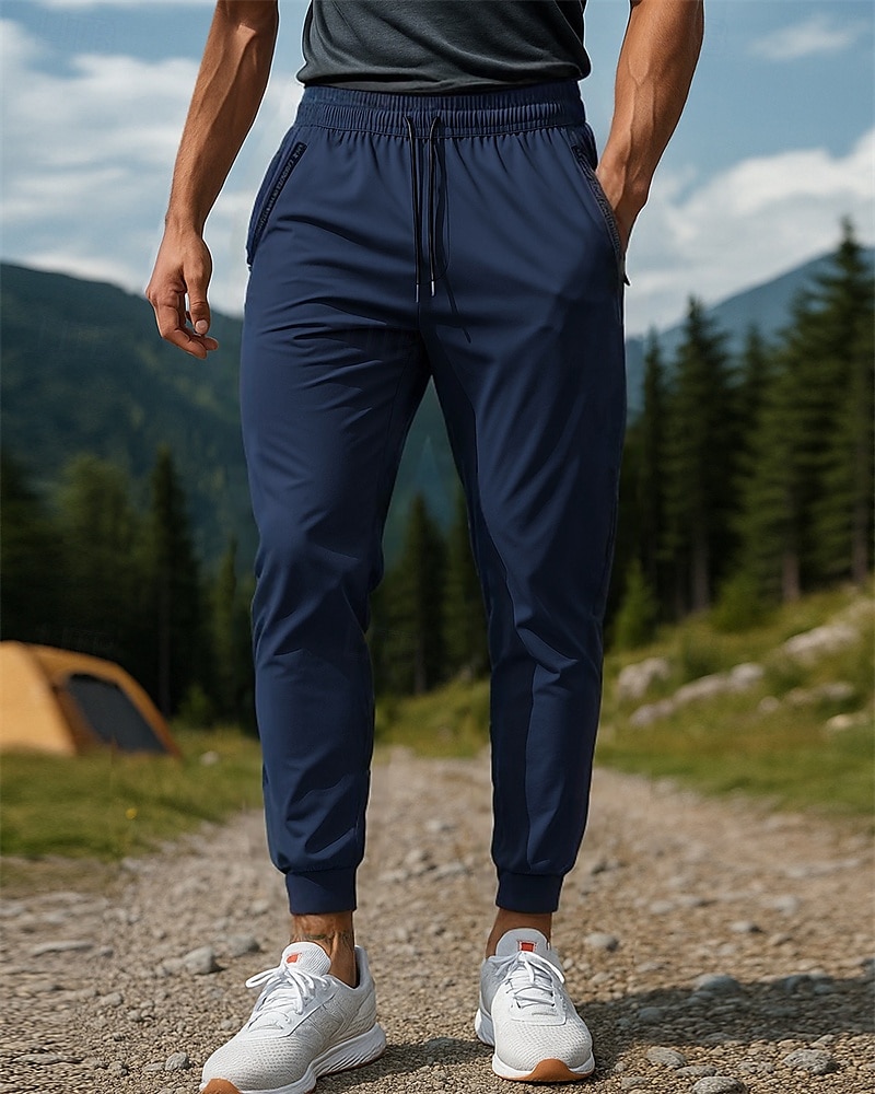 Herren Wanderhosen Trainingshose Außen Normale Passform Wasserdicht Winddicht Atmungsaktiv Schnelltrocknend Hosen Elastischer Bund Schwarz Dunkelgrün Camping / Wandern Golfspiel Laufen XS S M L XL 2025 - $13.99 –P6