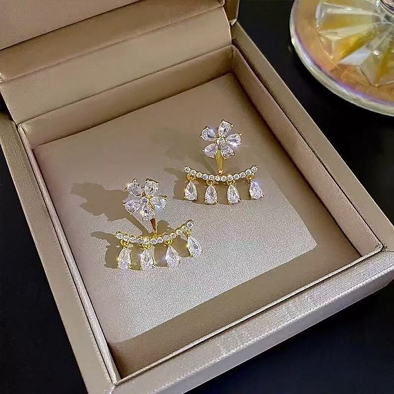 Per donna Orecchini a perno Tropicale Gioia Elegante Orecchini Gioielli Oro Per Feste del 2026 a $11.49 –P5