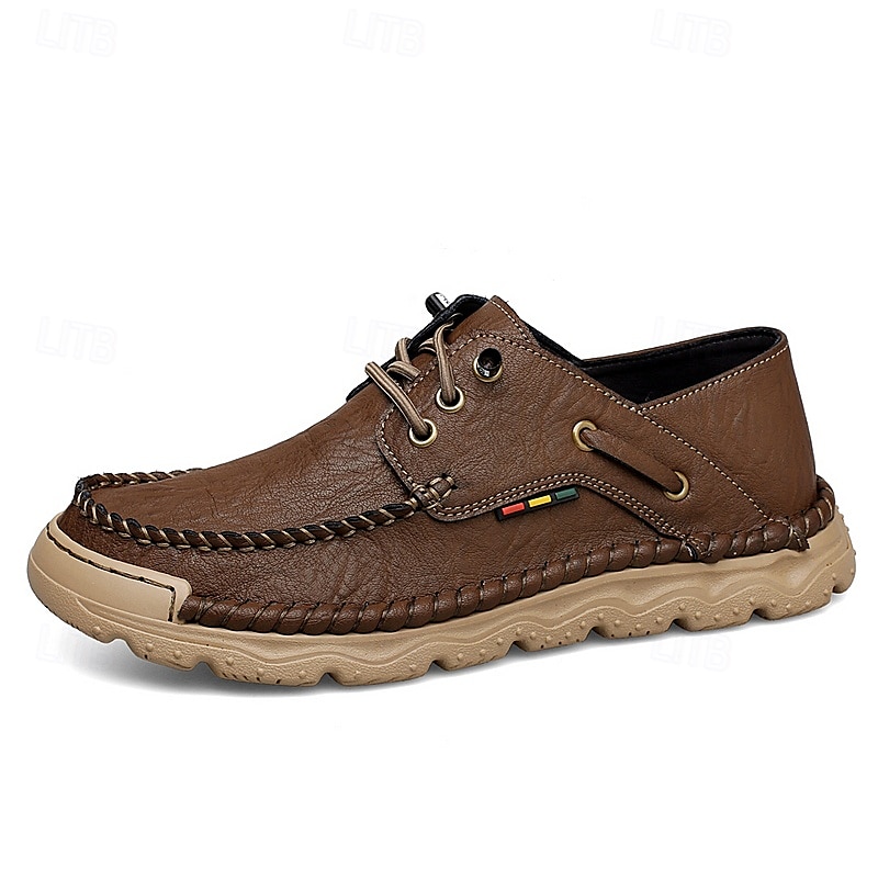 Baskets d'extérieur pour hommes en cuir marron avec tige en mesh, semelle intérieure coussinée et semelle en caoutchouc durable pour le sport, la randonnée et les aventures actives en plein air de 2025 ? $46.99 –P2