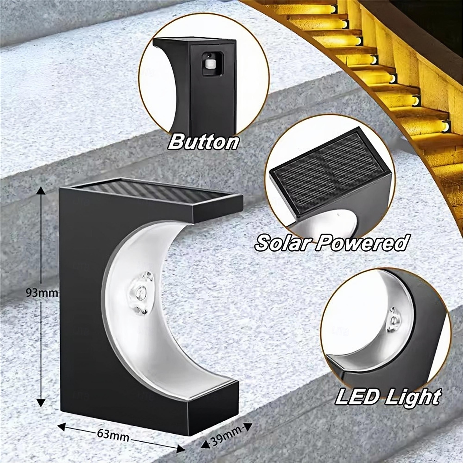 1/4PCS LED Step Lamp Solar Stair Light Outdoor IP65 Waterproof Solar Light for Garden Deck Path Balcony Decor Lighting 2026 - $21.99 –P1