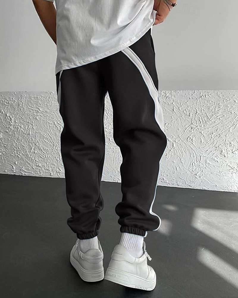 Men's Sweatpants Joggers Athletic Pants Trousers Drawstring Pocket Elastic Waist Color Block Comfort Daily Sports Outdoor Fashion Casual Blue Black / Red Micro-elastic 2026 - $25.99 –P6