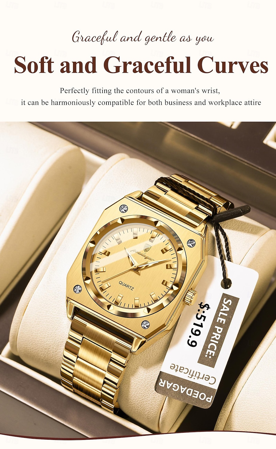 Luxury Elegant Square Ladies Watch Waterproof Luminous Watch for Woman Stainless Steel Quartz Women's Watches 2025 - €29.89 –P3