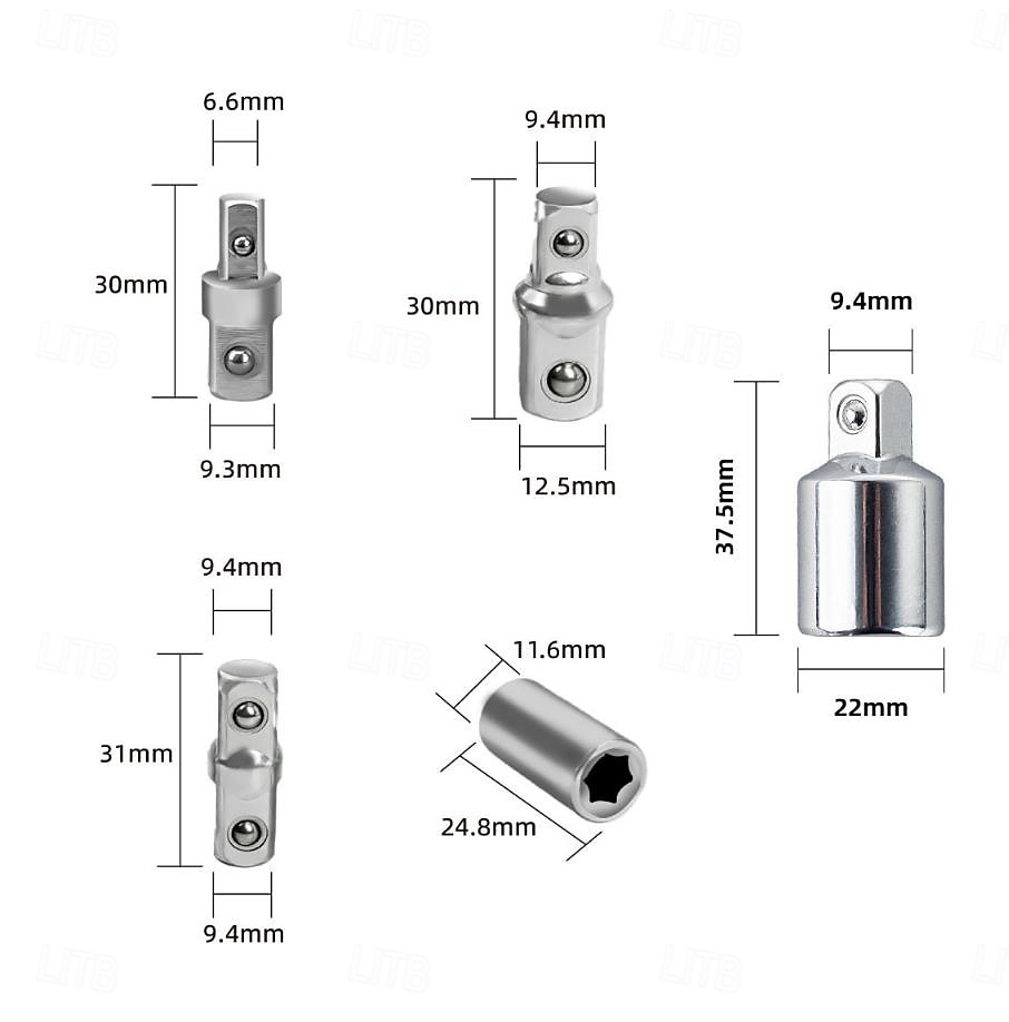 Offset Extension Wrench Set, 15.4 Inch Offset Extension Wrench with 1/2", 1/4", 3/8" Square Drive Adapters and 3/8" Drive Ratchet Wrench, Universal Impact Wrench Extender Tool for Tight Place 2025 - $20.99 –P6