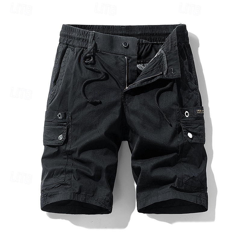 Per uomo Pantaloncini cargo Shorts Pantaloncini Estivi Coulisse Elastico in vita Multi-tasche Semplice Comodità Indossabile Lunghezza al ginocchio All'aperto Sport Quotidiano Moda Casual Nero Cachi del 2025 a $34.99 –P6