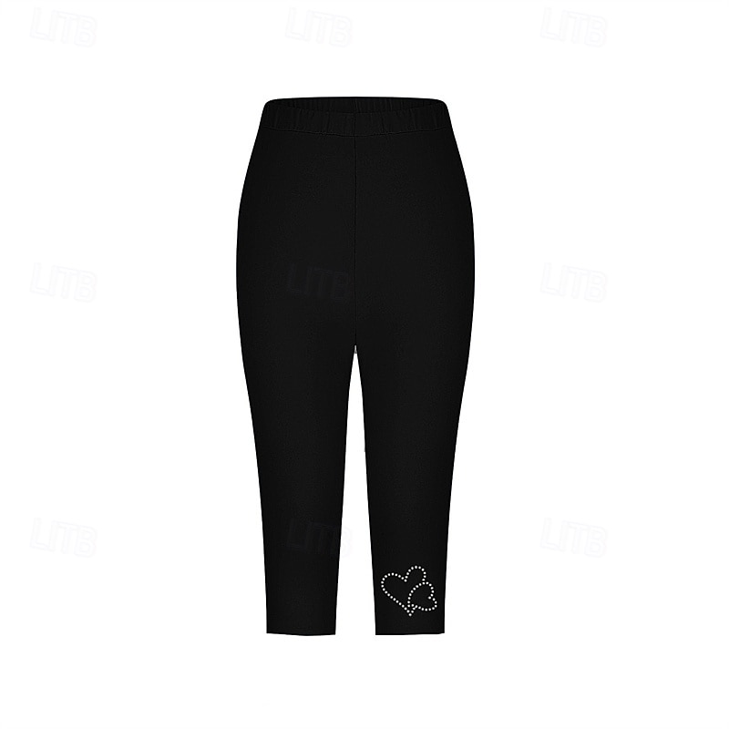Per donna Pantaloni capri Leggings Casual Athleisure Lunghezza al polpaccio Vita Alta Semplice Elastico in vita Foratura a caldo Traspirabilità Elasticizzato Vacanza Streetwear Abbigliamento del 2025 a $14.99 –P2