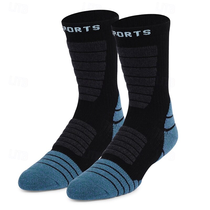 1 Par Hombre Mujer calcetines de lana merino Calcetines de senderismo Calcetines para correr Mantiene abrigado Transpirable Anti ampollas Grueso Invierno Al aire libre tripulación media Retazos Lana 2025 - $11.49 –P5