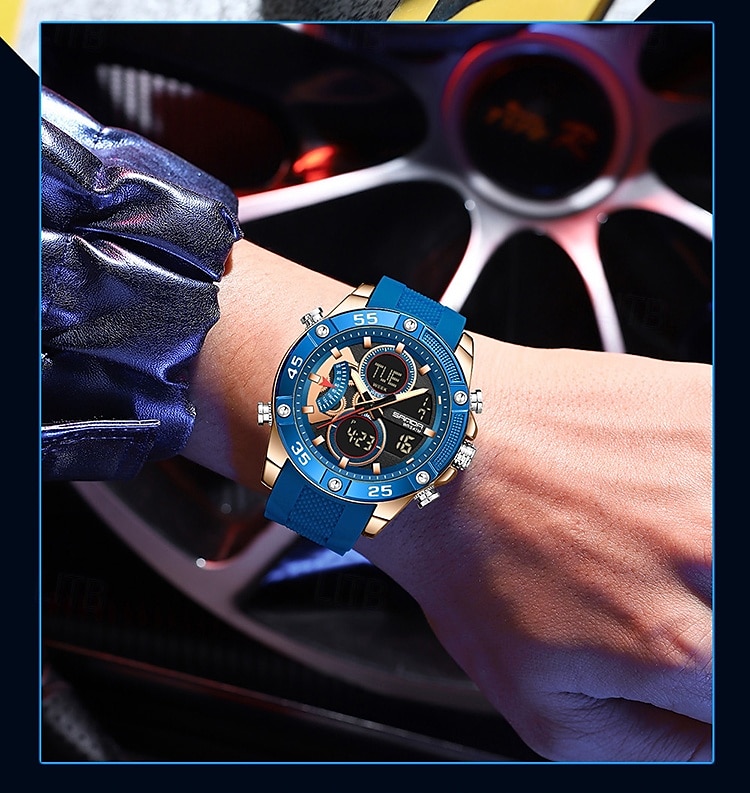Sanda 5104 luxe elektronisch studentenhorloge, multifunctioneel, waterdicht, sporthorloge, staptijd, mode elektronisch studentenhorloge 2025 - $35.99 –P14