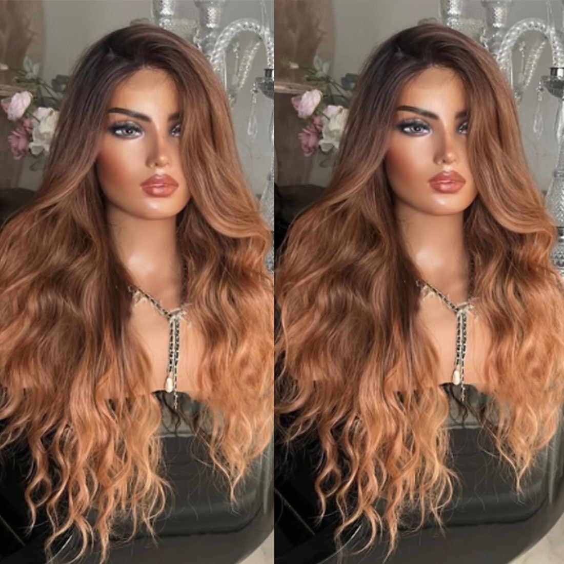 Perruque Cheveux vierges non transformés 5x5 Fermeture dentelle frontale 13x4 Cheveux Brésiliens Ondulé Multicolore Partie libre Femmes Densité 130% 150% Cheveux Ombrés Ligne de Cheveux Naturelle de 2025 ? $342.79 –P3