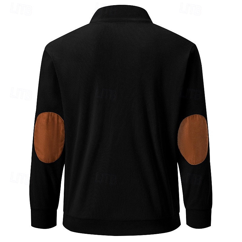 Hombre Sudadera Albaricoque Negro Verde Ejército Marrón Gris Claro Cuello Mao Bloque de color Retazos Bolsillo Con Texturas Deporte Diario Festivos Poliéster Pana Ropa de calle Básico Casual 2025 - $24.99 –P8