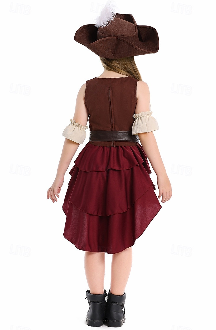 Costumi da pirata Jack Sparrow Vestito Abiti Costume Film d'avventura Cosplay for Ragazze Bambini Halloween Carnevale Performance Vestirsi in modo educativo Vestiti per eventi scolastici del 2026 a $47.99 –P3