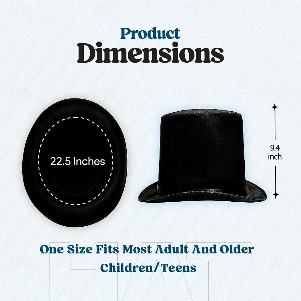 Funny Party Hats Black Top Hat - Victorian Hat for Men - Felt Tuxedo Costume Hat - Coachman Hat - Dress Up Hat 2026 - $23.99 –P2
