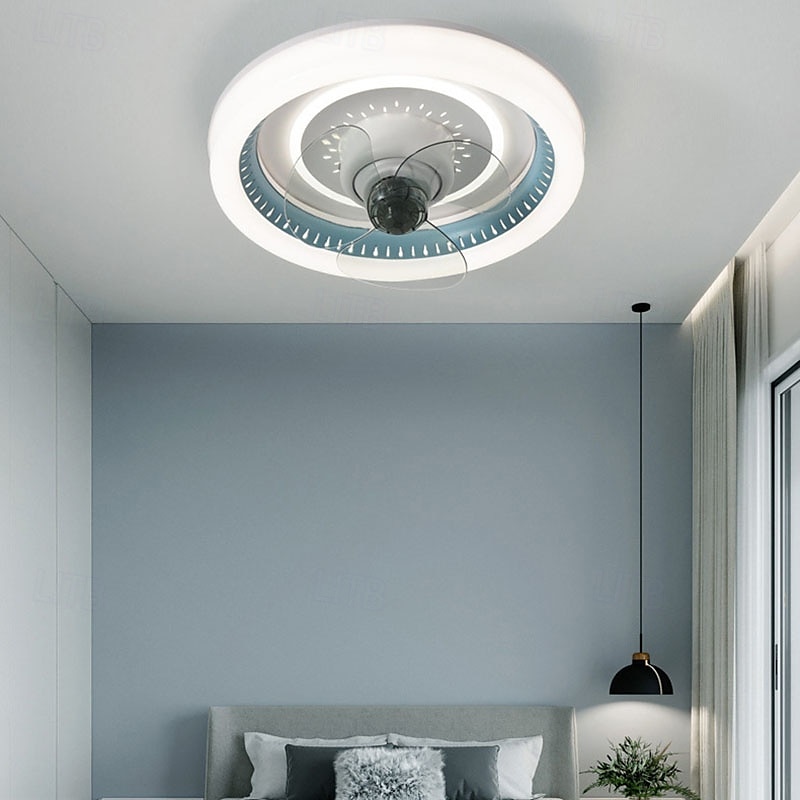 360° oscillerende LED-takviftelys, nordisk luksuriøs smartvifte for soverom/spisestue 2025 - $312.39 –P4