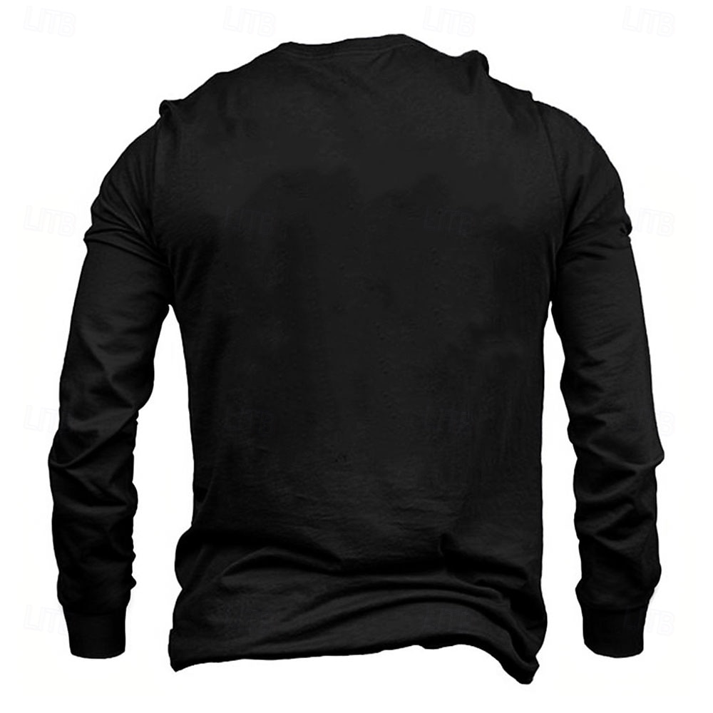 Herren Lustiger Slang T Shirt Langarm T-Shirt 3D-Druck Rundhalsausschnitt Hemd Mode Täglich Basic Straße Lässig Täglich Schwarz Rote Blau Sommer Frühling Bekleidung S M L XL XXL XXXL 2025 - $19.99 –P5