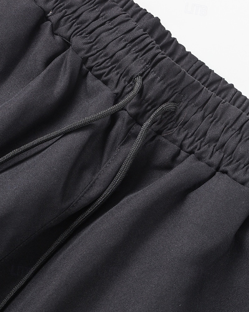 Men's Cargo Pants Trousers Drawstring Elastic Waist Multi Pocket Plain Wearable Outdoor Daily Camping & Hiking Fashion Classic Black Brown 2025 - $20.99 –P5