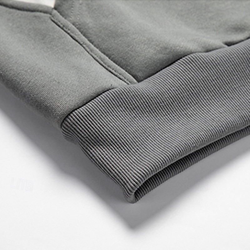 Miesten Huppari Pullover-huppari Musta ja valkoinen Punainen ja musta Valkoinen + vaaleanharmaa Hupullinen Väripalikka Tasku Väripaletti Urheilu ja ulkoilu Päivittäin Pyhäpäivä Katutyyli Tyylikäs 2025 - $25.99 –P6