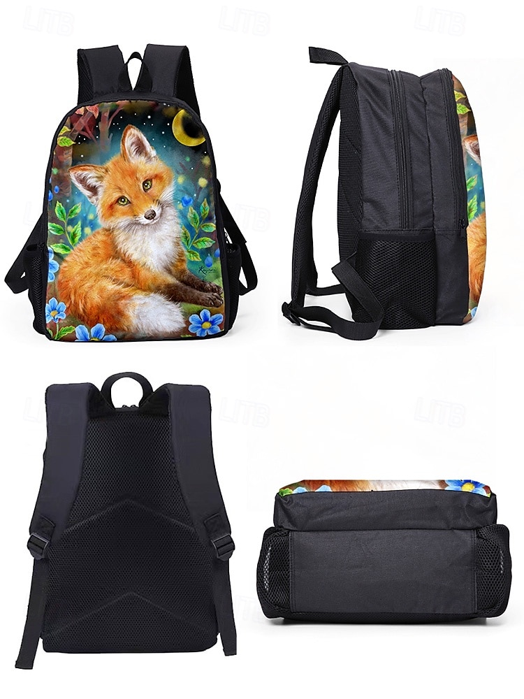 Set di zainetto a forma di volpe per bambine delle elementari, composto da 3 pezzi: borsa per il pranzo e astuccio, simpatico zainetto con animali del bosco per il ritorno a scuola e l'uso quotidiano. del 2026 a $34.99 –P4