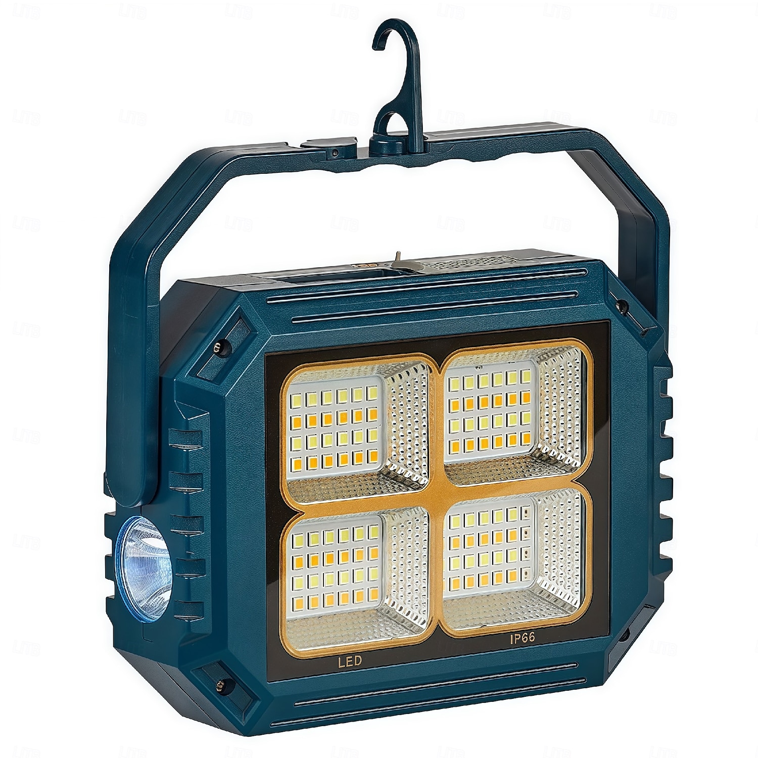 112LED campinglys USB oppladbar solcellelading vanntett flomlys bærbar utendørs campinglykt hjemme nødlys LED arbeidslys 1 stk 2025 - $27.99 –P2
