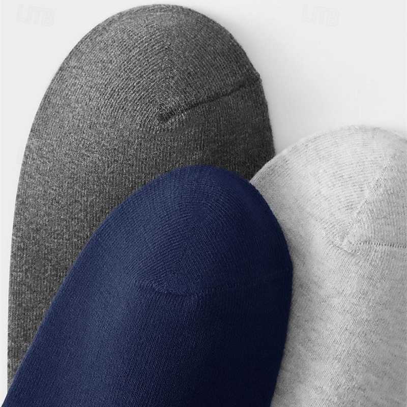 Per uomo 5 Paia Pacchi Multipli Calzini Calzini a Mezza Gamba Calzini da Corsa Calzini Casual Nero Bianco Colore Colore Solido / Tinta Unita Vacanza Sport & Outdoor Quotidiano Base Medio Primavera del 2025 a $6.49 –P12