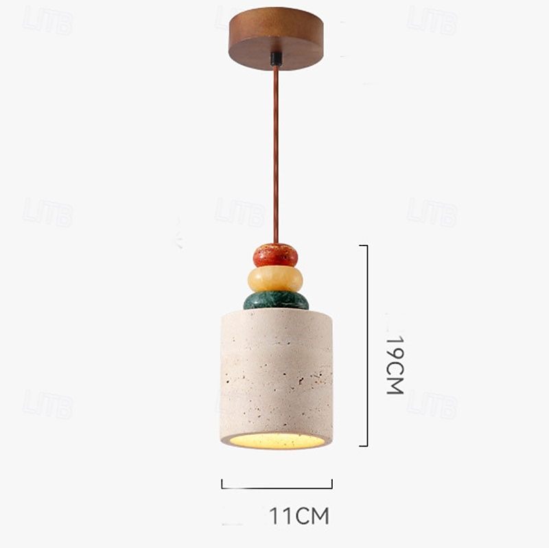 Wabi-Sabi gele travertijn kroonluchter voor eetkamer, bar &leefruimte 2025 - $165.99 –P2