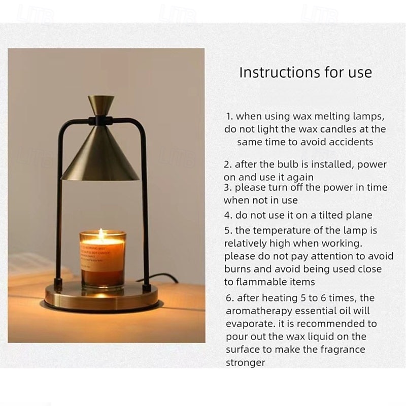 Lâmpada de vela de aromaterapia retrô, luminária de mesa de cabeceira regulável, preta, estilo moderno, lâmpadas LED, 110 V, 35 W, sem fumaça, uso interno de 2026 por $106.99 –P3