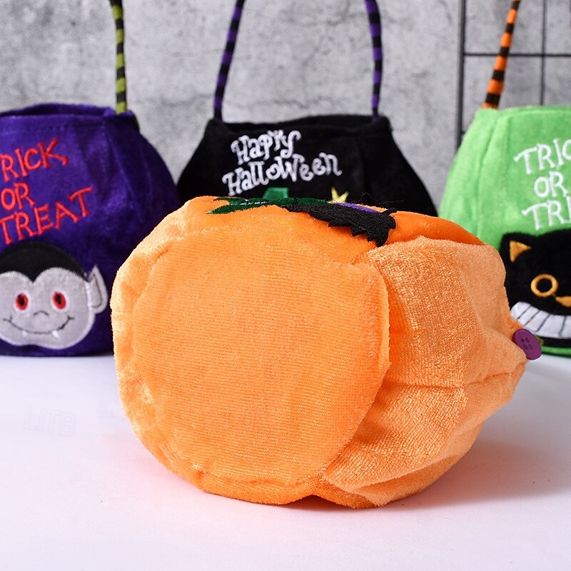 Halloween Treat Bag for Kids, Trick or Treat Candy Tote Bag, Gift Basket with Pumpkin Ghost Witch Design, Non-Woven Halloween Party Favor Bag 2025 - $4.99 –P10