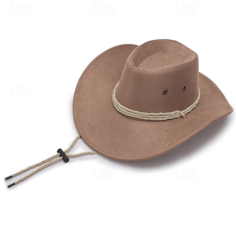 pánský sluneční klobouk, westernový kovbojský klobouk se širokou krempou, jezdecký klobouk, kempingový klobouk, outdoorový klobouk 2025 - $14.99 –P3