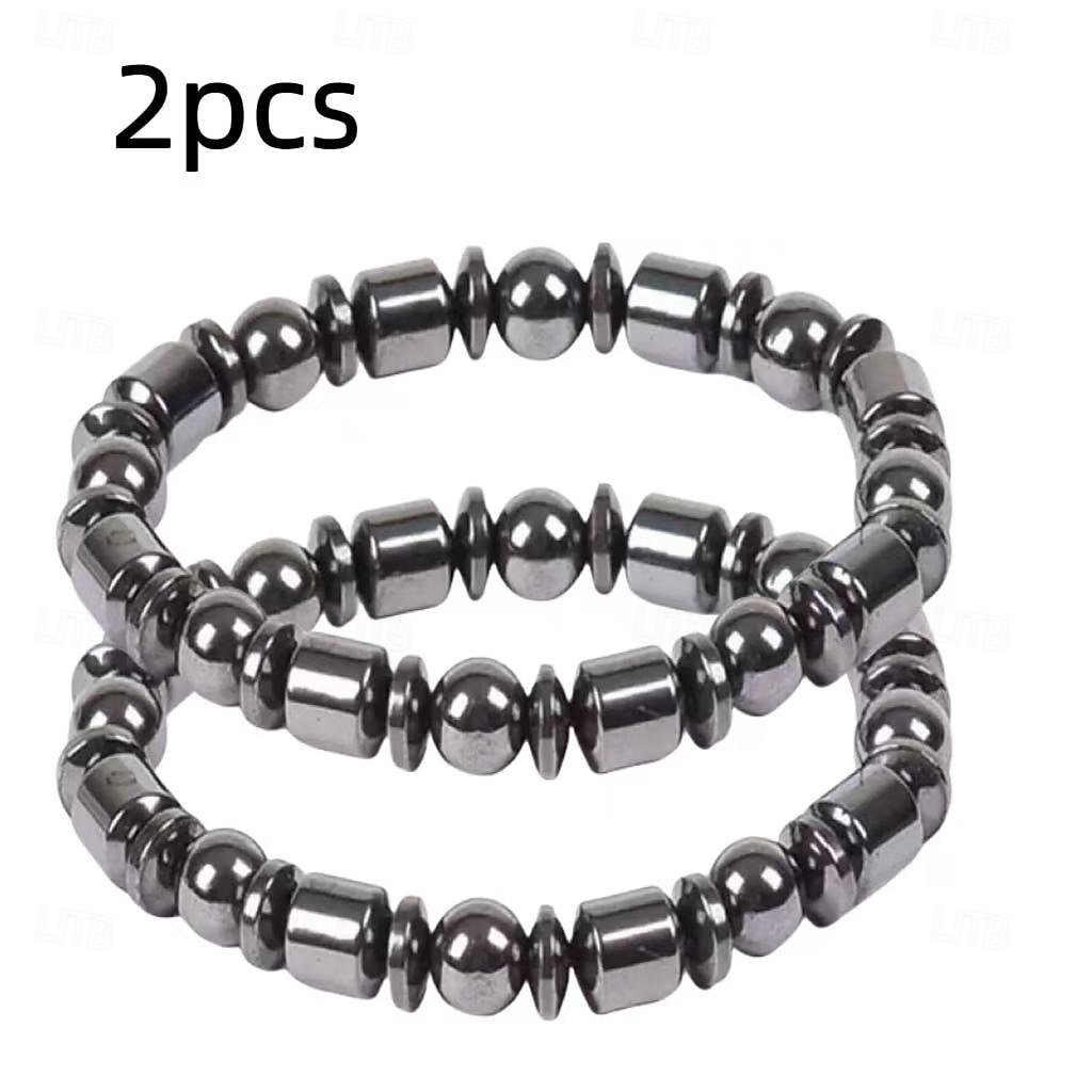 2pcs Magnetic Beaded Stretch Bracelets, Simple Black Magnetic Therapy Bracelets for Health, Weight Loss, Gift for Holidays and Special Occasions 2026 - $15.99 –P6