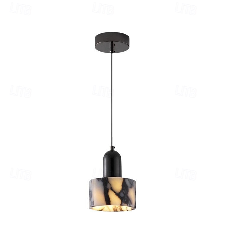 Luxury Round Natural Stone Pendant Lamp Bedroom Bedside LED Chandelier Living Room Home Hanging Lights 2026 - $249.99 –P7