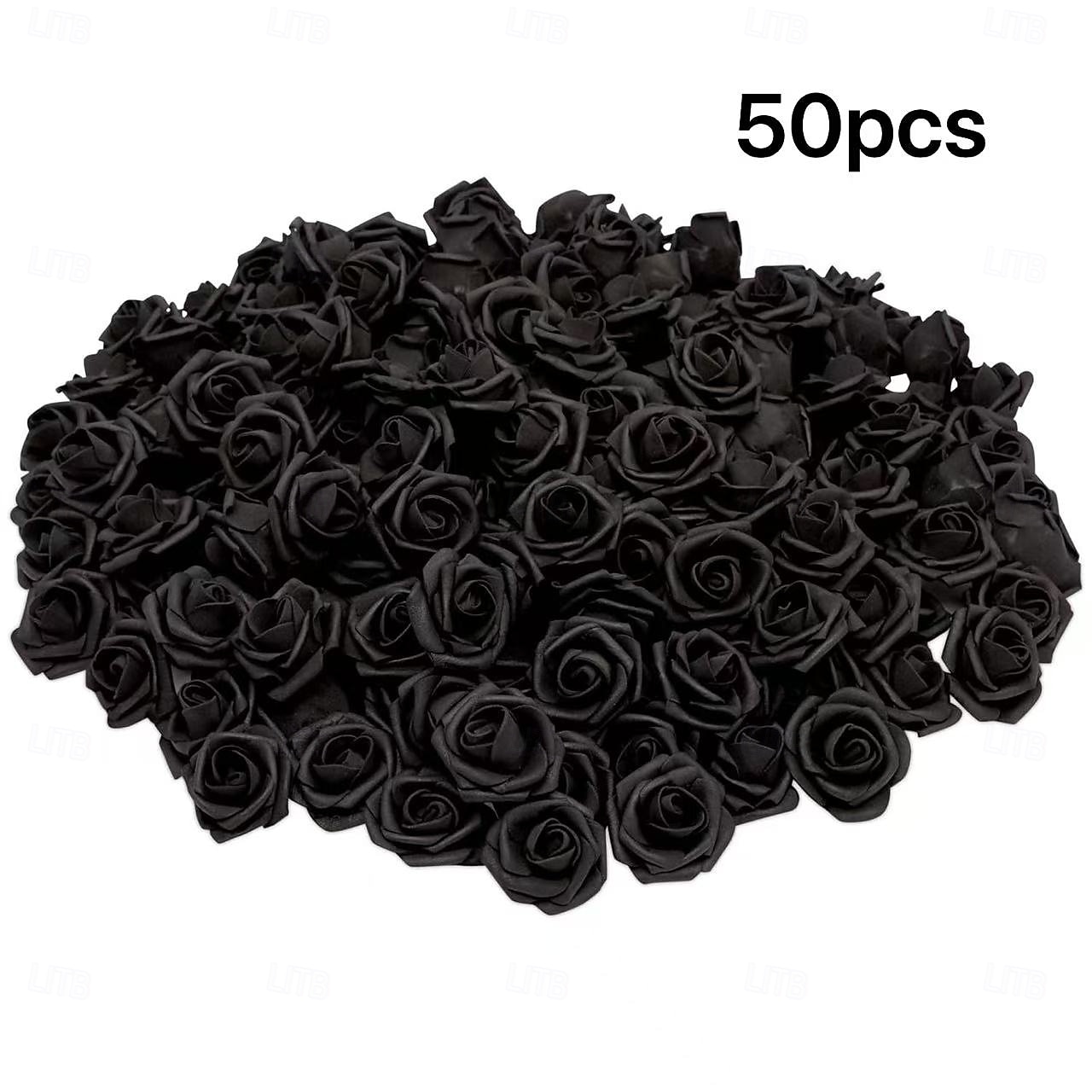 50PCS Artificial Flowers for Halloween Decorations, Multicolor Faux Flowers for DIY Crafts, Bouquets, and Black Theme Party Decor 2026 - $19.99 –P1