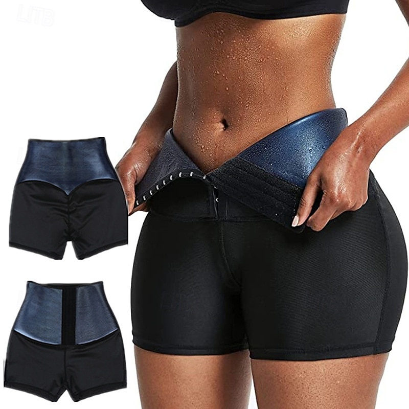 Dam Shorts Damasker Streetwear Ledigt Kort Hög midja Slät Elastisk midja Mateial som andas Elastisk Semester Gata Dagliga kläder Silver Blå Sommar Normal 2025 - $12.99 –P1