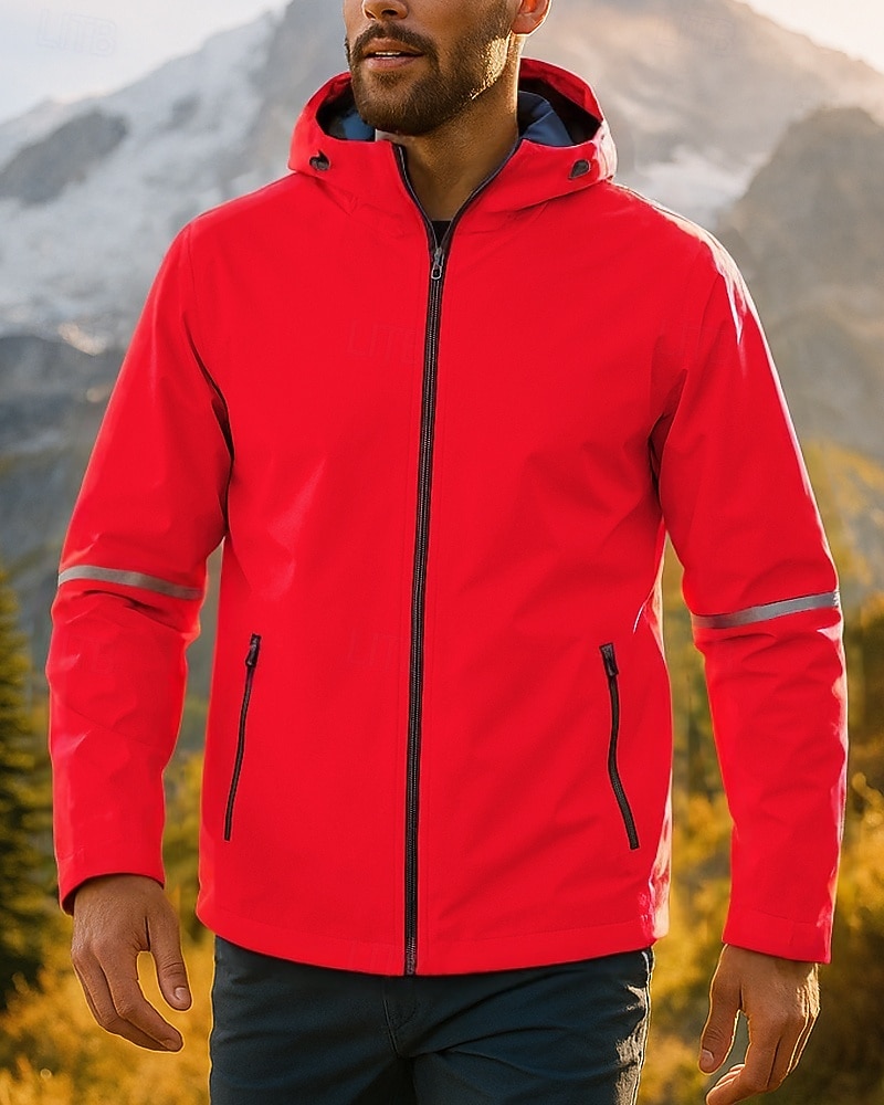 Men's Hiking Jacket Winter Coat Sport Jacket Outdoor Fleece Lining Waterproof Quick Dry Lightweight Hiking Outfits Hiking Clothes Winter Autumn / Fall Jacket Tennis Golf Running Solid Color Black 2026 - $61.99 –P7