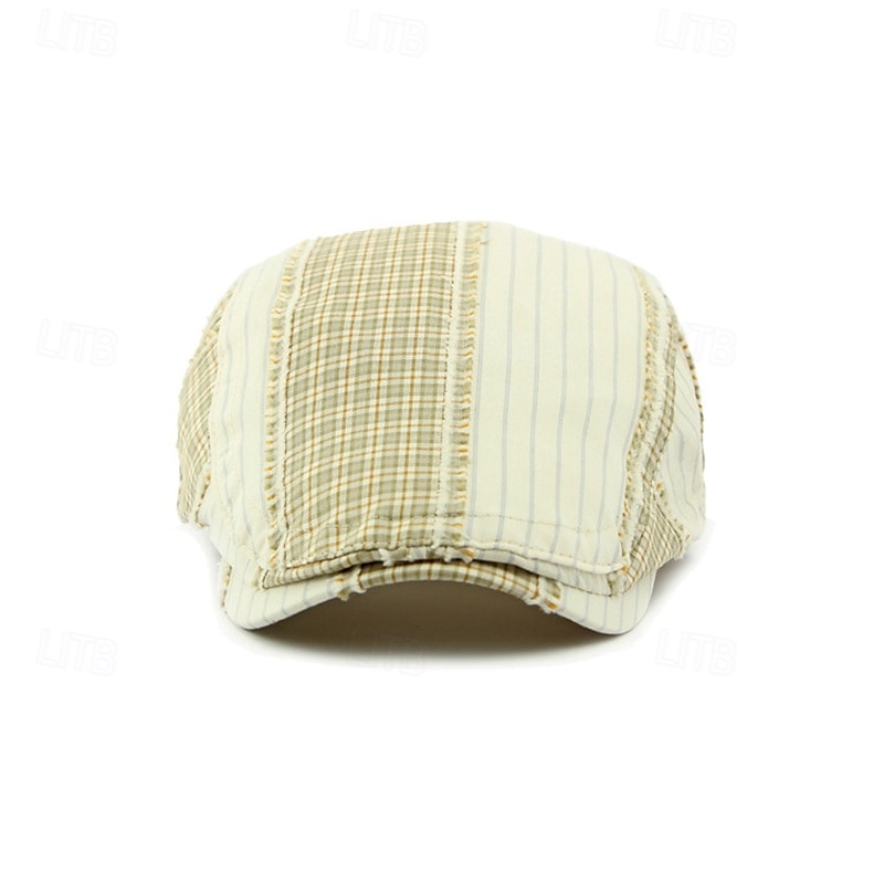 Per uomo Coppola Cappello Ascot Cappello da Giornalista Nero Rosso Cotone Moda Casual Streetwear Quotidiano Plaid Regolabile Protezione solare Traspirante del 2026 a $12.99 –P5