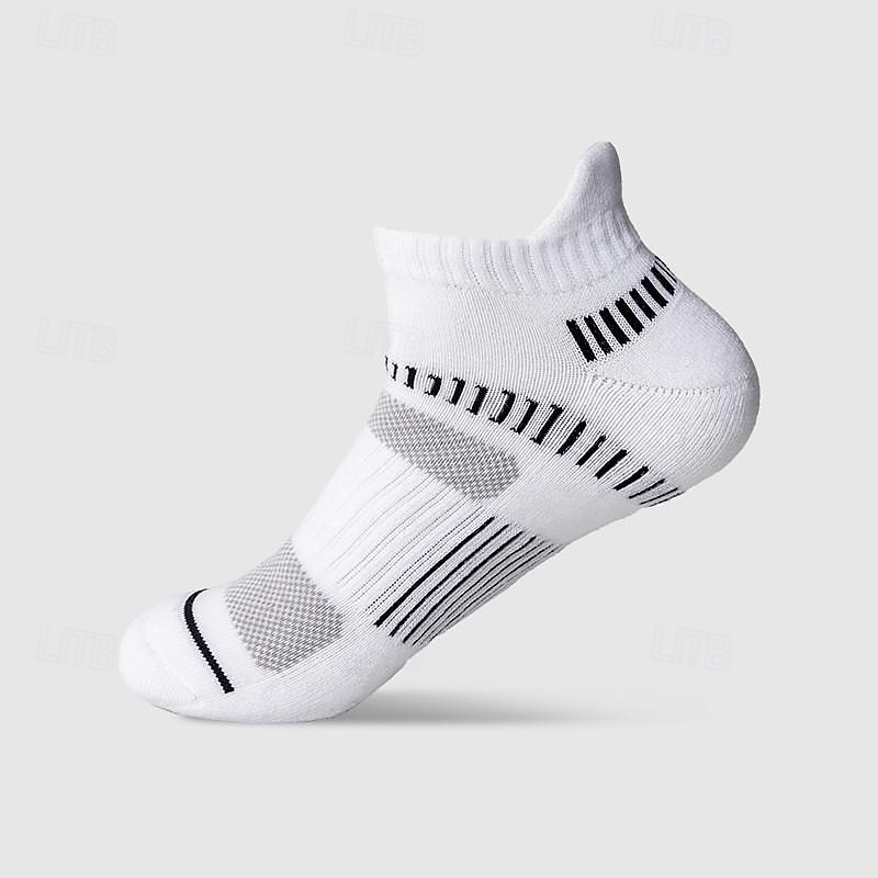 Herr 5 par Multipack Socka Löparstrumpor Vardagliga strumpor Svart Vit Färg Rand Semester Sport & Utomhus Dagligen Grundläggande Medium Vår Höst Mode Ledigt 2025 - $6.49 –P3